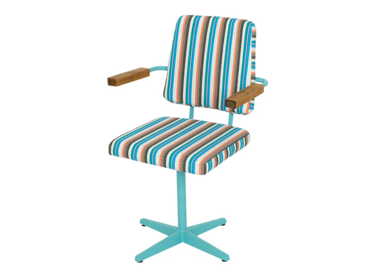 A "Type B" rotating medical chair from 1972. Żywiec Factory of Hospital Equipment. Stripes