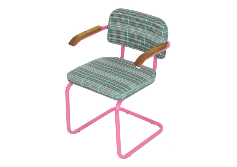 SYLWIA conference chair from the 90s. Produced by Nowy Styl. Pink