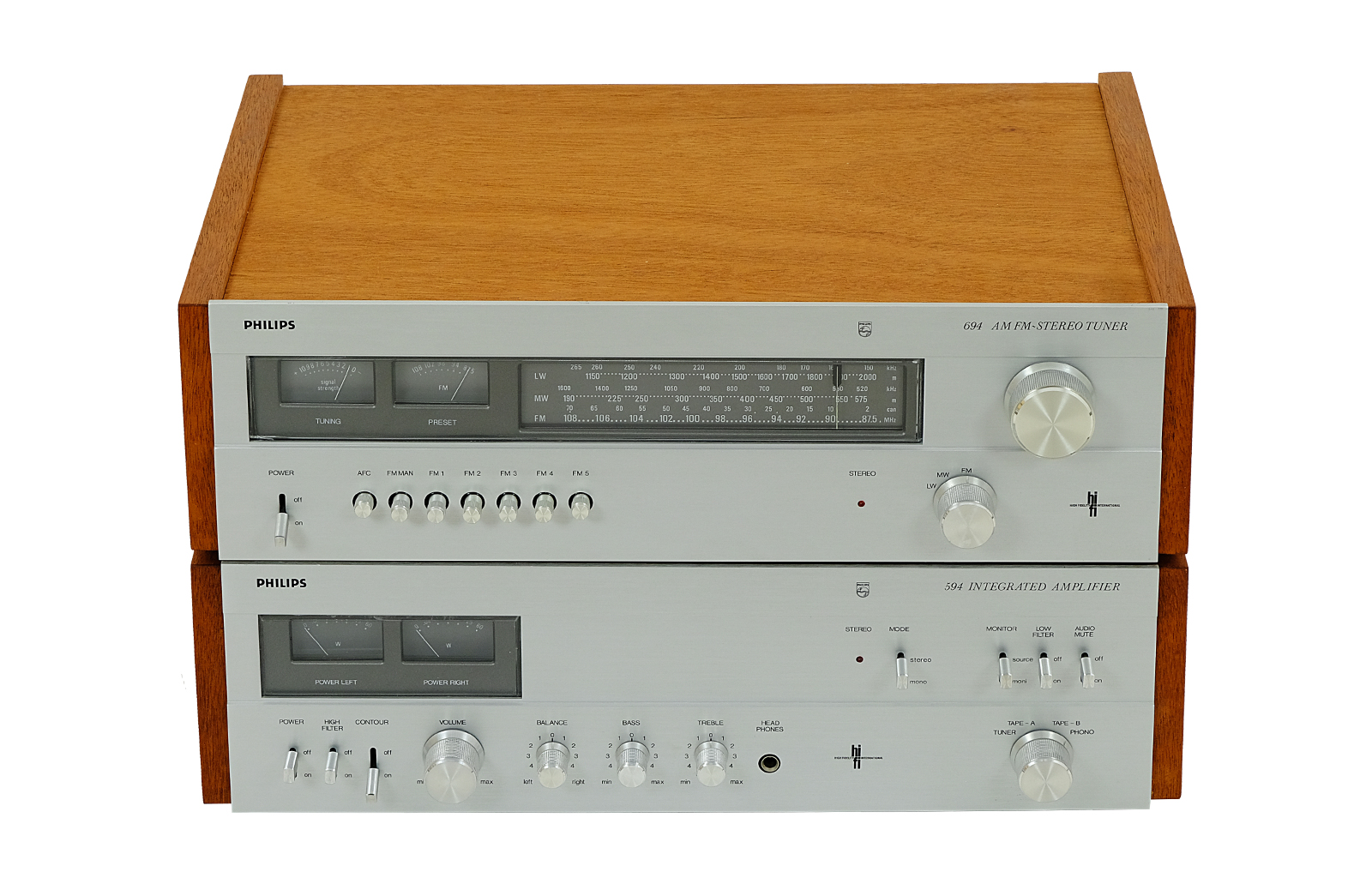 Philips 594 amplifier. Philips 694 tuner.