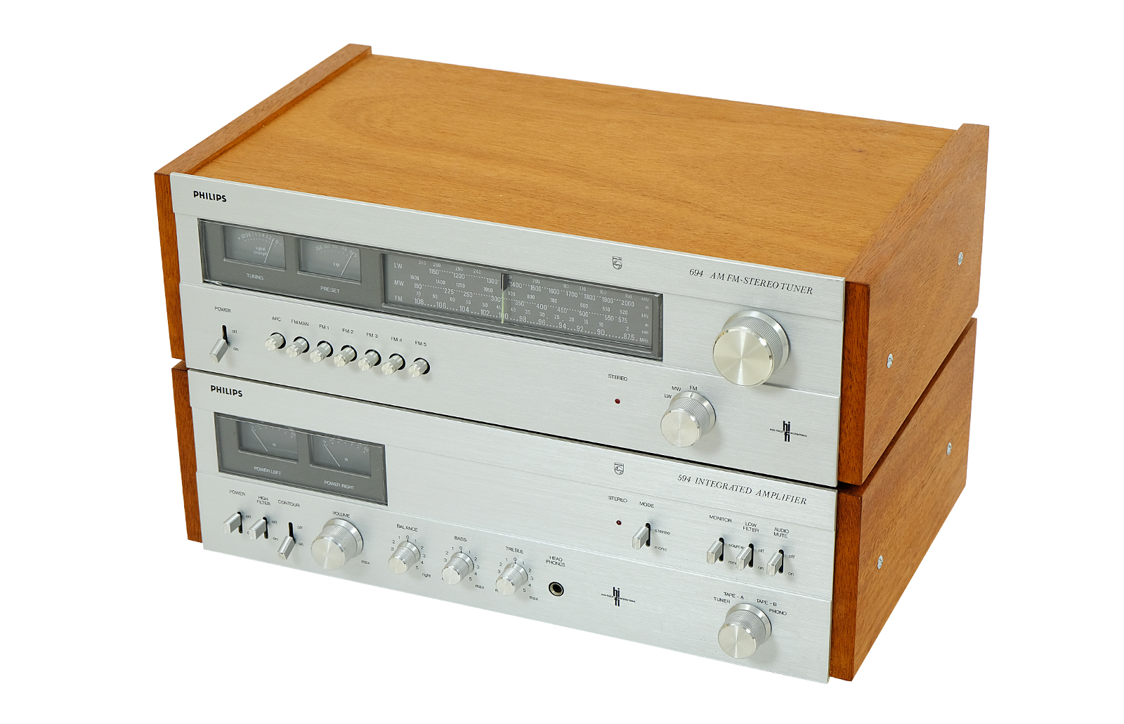 Philips 594 amplifier. Philips 694 tuner.