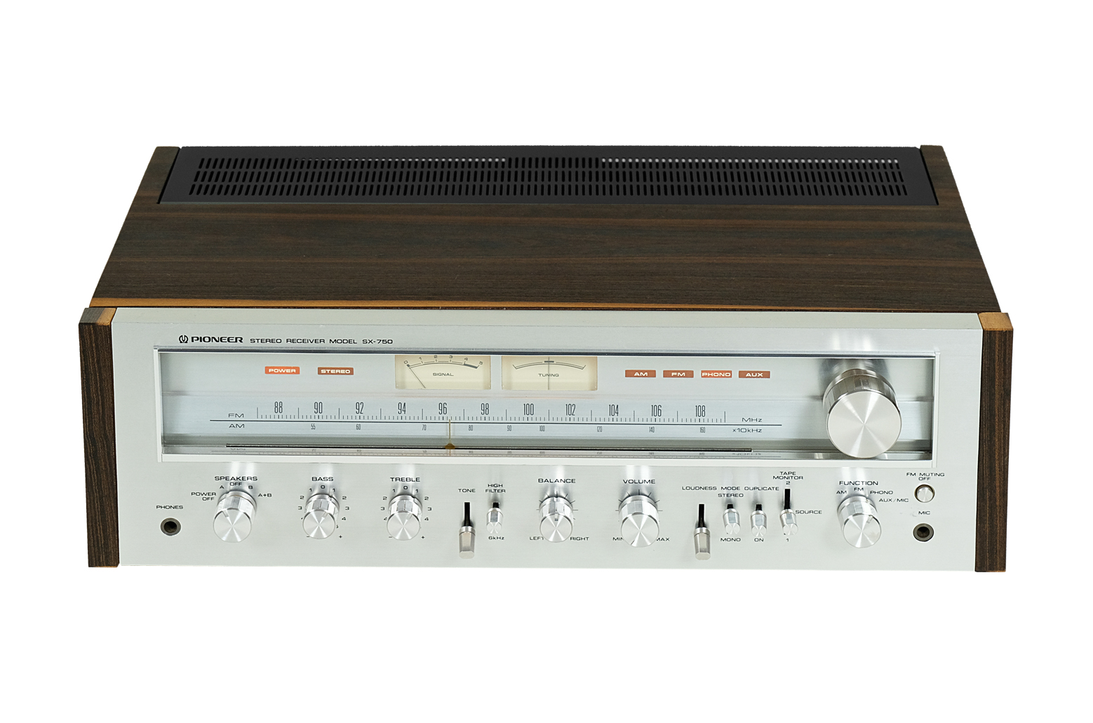 Disco hefboom beheerder Pioneer SX 750 receiver. Classic Vintage. Fully revitalized.
